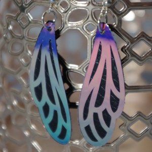 Mini Black Moonlight Pearl Dragonfly Earrings